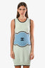 Pre-loved Chanel™ 2009C Green/Blue Cashmere CC Mini Dress Size 38