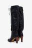 Gucci Black Leather Knee High Boots Size 37.5