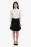 Burberry Black Logo Embroidered Pleated Mini Skirt Size 14 Kids