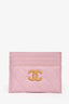 Pre-loved Chanel™ Light Pink Caviar CC Cardholder