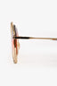 Chloe Tortoise Orange Ombre Tint Octagon Sunglasses