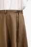 Theory Khaki Workwear Wrap Midi Skirt Size S