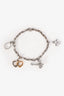 Cartier Vintage 18K White Gold Cartier De Santos Small Chain 4-Charm Bracelet Set