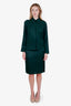Gucci Green GG Silk Skirt + Top Set Size 40 and 42