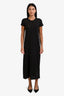 ATM Black Cotton Short Sleeve Maxi Dress Size XS