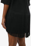Stella McCartney Black Fringe Detail Layered Dress Size 36