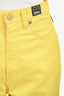 Versace Jeans Couture Vintage 1990s Yellow Cotton High-Rise Medusa Pants Estimated Size S