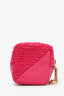 Saint Laurent Pink Leather Tweed Jamie Bouclé Cube Charm