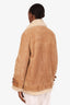 Acne Studios Brown Lamb Shearling Lined Jacket Size 36