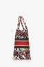 Christian Dior 2021 Multicolour Canvas Embroidered Medium Butterfly Print Book Tote