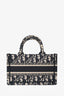 Christian Dior 2024 Blue Dior Oblique Embroidery Mini Book Tote
