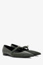 Hermès Green Leather Kelly Mary Jane Flats Size 38