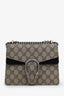 Gucci Beige/Black Canvas Leather Mini Dionysus Chain Shoulder Bag