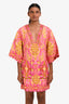 Farm Rio Pink/Yellow Pineapple Printed Tunic Dress Size XS