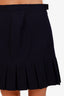 Pre-loved Chanel™ 97A Navy Wool Pleated Midi Skirt Size 42