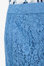 Smythe Blue Lace Pencil Skirt Size 6