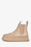 Jil Sander Beige Leather Lug Sole Chelsea Boots Size 35