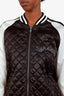 Versace Black Cotton Logo Zip Up Bomber Jacket Size 48