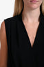 Rag & Bone Black Satin Trimmed Sleeveless Top Size M