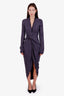 Rick Owens SS 21 Purple 'Abito' Wrap Dress Size 4