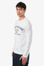 Christian Dior White Cotton 'Christian Dior Atelier Paris Avenue Montaigne' Long Sleeve T-Shirt Size M