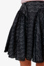 Alaïa Paris Black/White Cotton Eyelet Mini Skirt Size 38