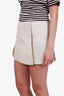 Gucci Beige Cotton Pleated Mini Skirt Size 42