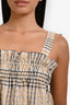 Ganni Yellow Plaid Seersucker Check Top Size 36