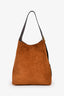 Louis Vuitton Brown Suede Leather Hobo Bag with Pouch