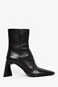 Bottes Alexander Wang en cuir noir à bout carré et à talons, pointure 38