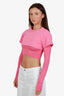 Jacquemus Pink Cotton 'Le Double' Shirt Size XS