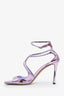Jimmy Choo Purple Patent Open Toe Strappy Heels Size 41