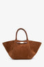 Demellier Brown Suede The Midi New York Top Handle Bag