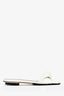 Lorena Antoniazzi White Leather Twisted Slides Size 37