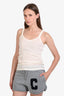 Bottega Veneta Cream Cotton Ribbed Tank Top Size XS