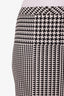 Escada Black/White Houndstooth Virgin Wool Blazer + Midi Skirt Set Size 36