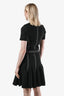 Robe évasée en maille noire Alexander McQueen, taille L
