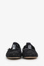 Valentino Black Mesh Leather Trim Logo Ballet Flats Size 38