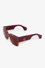 Vivienne Westwood Red/Multicolour Tartan Check Square Frame Sunglasses