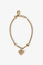 Christian Dior Gold Tone Crystal Heart Bracelet