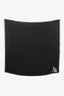 Fendi Black Silk Wool Karl Lagerfeld Detailed Scarf