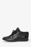 Pre-loved Chanel™ Black Leather CC Cap Toe Sneakers Size 36
