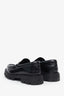 Celine Black Leather Fringe Triomphe Margaret Loafers Size 37.5