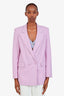 Maje Mauve Wool Blend Double Breasted Blazer Size 38