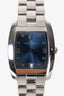 Baume & Mercier Hampton Blue/Silver Toned Stainless Steel Quartz Watch Mens
