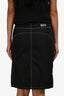 Gucci Tom Ford Black Nylon Knee Length Pencil Skirt Size 40