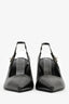 Hermès Black Leather Pointed Kelly 'Lover' Slingback Heels Size 38
