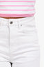 IRO White Denim Raw Hem Shorts Size 25