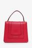 Bvlgari Red Leather Serpenti Top Handle Bag