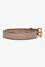 Gucci Taupe Leather Thin GG Marmont Belt Size 80/32